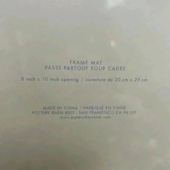 Pottery Barn Kids Navy White Frame Mats Set Of 2: 4x6 & 8x10 Opening - Picture 7 of 11